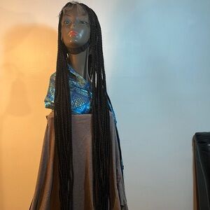 Long Black Braided Wig